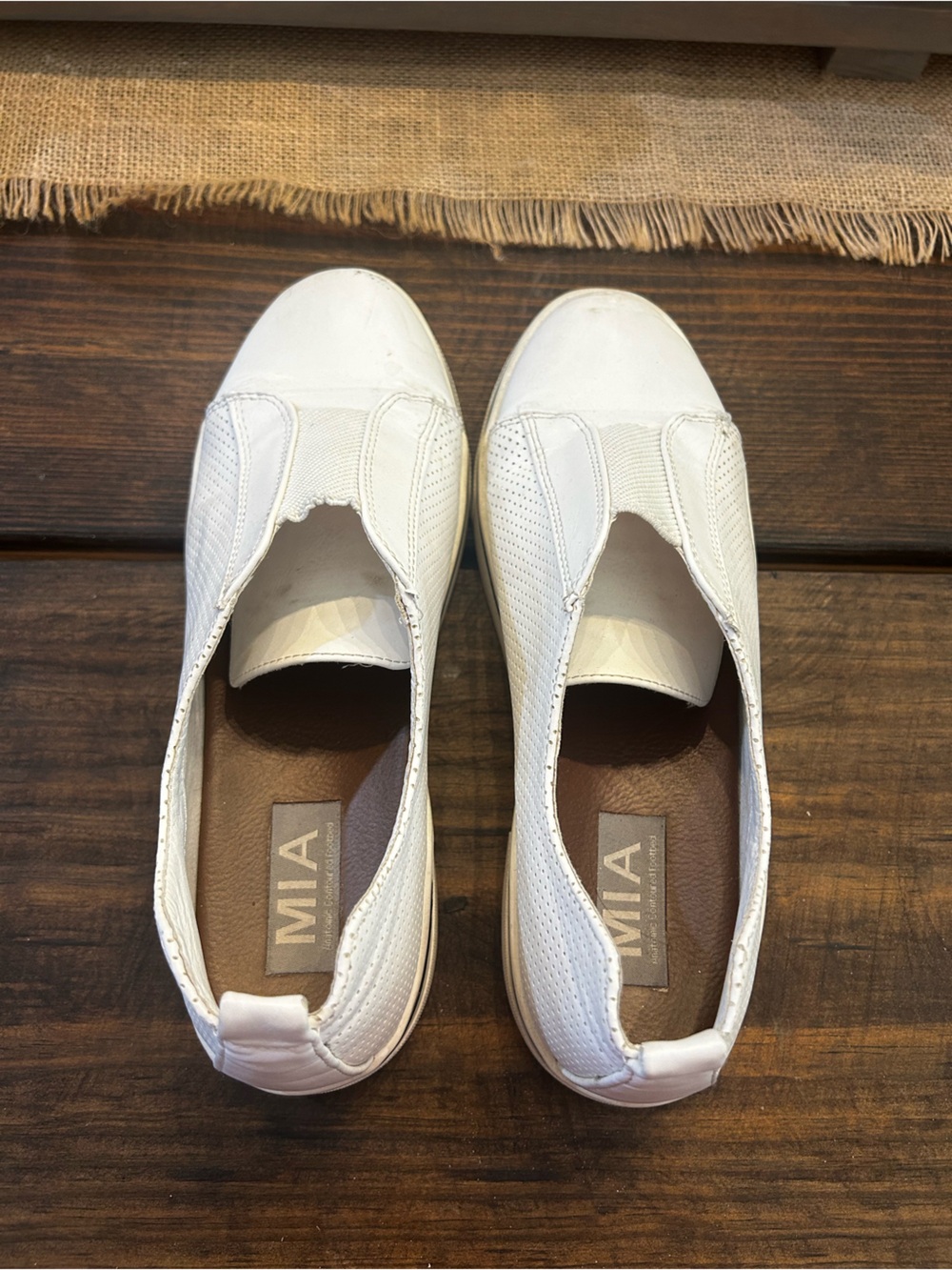 MIA White Slip-On Platform Sneakers for Women
